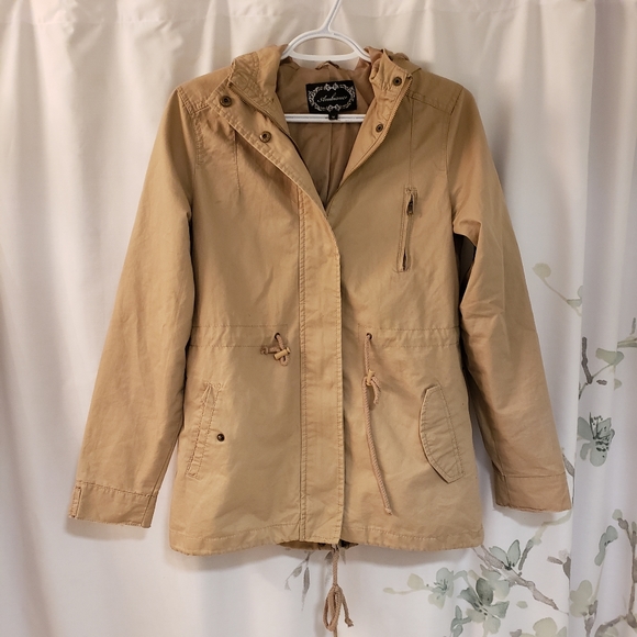 Ambiance Tan Hooded Jacket - Picture 1 of 3